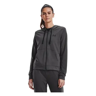 Női pulóver cipzárral UNDER ARMOUR Rival Terry FZ Hoodie-GRY