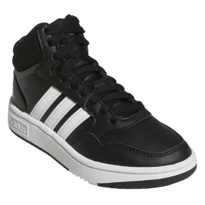 Junior szabadidős lábbelik ADIDAS Hoops Mid 3.0 K core black cloud white grey six