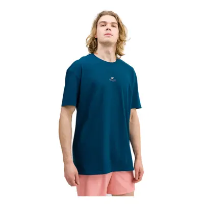 Rövid ujjú férfi póló 4F TSHIRT-4FWSS24TTSHM1287-46S-TEAL