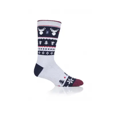 Férfi zokni HEAT HOLDERS MENS 1 PR LITE CHRISTMAS SOCKS 4-8 STAG-FESTIVE STAG