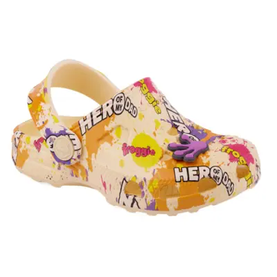 Gyermek crocs (rekreációs lábbeli) COQUI Little Frog + Amulet pastel yellow hero splash