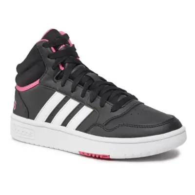 Dámska rekreačná obuv ADIDAS Hoops 3.0 Mid core black cloud white pink fusion