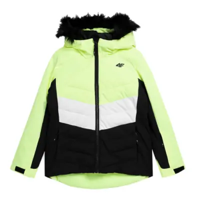 Lány sídzseki 4F JUNIOR TECHNICAL JACKET-JAW23TTJAF296-72N-LEMON NEON