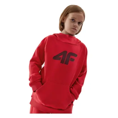 Fiú kapucnis pulóver 4F JUNIOR SWEATSHIRT-JAW23TSWSM626-62S-RED