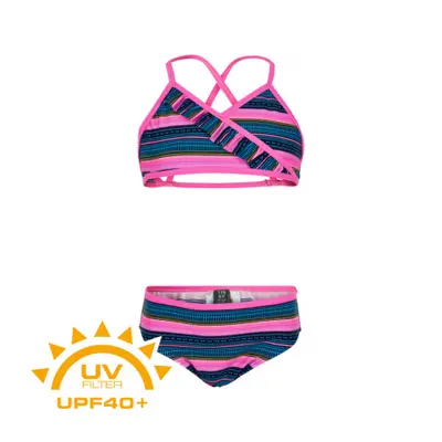 Lányok fürdőruha COLOR KIDS Bikini AOP UPF 40+ Sugar Pink