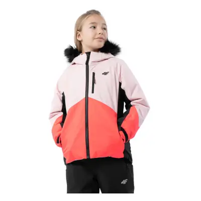 Lány sídzseki 4F JUNIOR GIRLS SKI JACKET JKUDN003-56S-LIGHT PINK