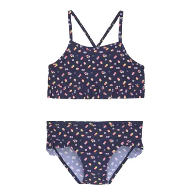 Lányok fürdőruha COLOR KIDS Bikini W. Frills, AOP, dress blues