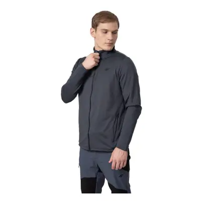 Férfi túra pulóver cipzárral 4F MENS FLEECE PLM013-22S-ANTHRACITE