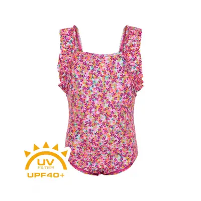 Lányok fürdőruha COLOR KIDS Swimsuit w. frills-sugar pink