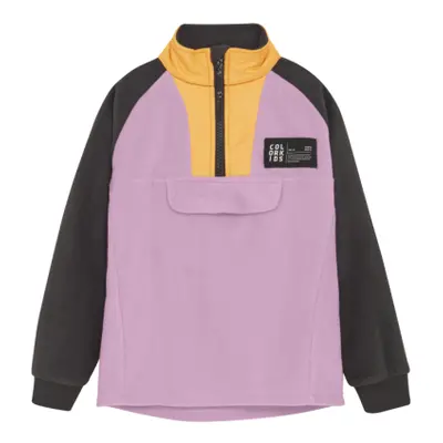 Dievčenská lyžiarska flisová mikina COLOR KIDS Fleece Jacket - Anorak-741811.5214-Lilac chiffon