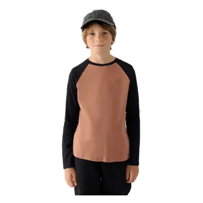 Fiú hosszú ujjú póló 4F JUNIOR LONGSLEEVE-JWAW24TLONM293-65S-PALE CORAL