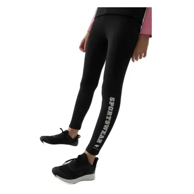 Lányok leggings 4F JUNIOR TIGHTS-JAW23TTIGF095-20S-DEEP BLACK