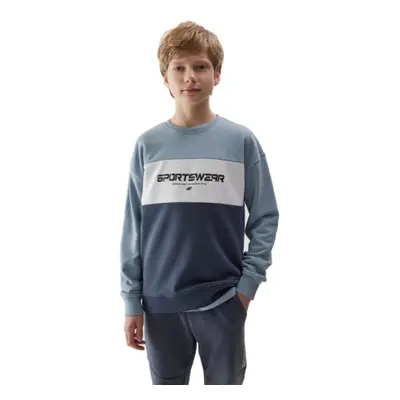 Fiú pulóver 4F JUNIOR SWEATSHIRT-4FJWSS24TSWSM0923-34S-LIGHT BLUE