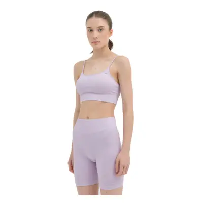 Női edző sportmelltartó 4F SPORT BRA-4FWSS24USBAF121-52S-LIGHT VIOLET