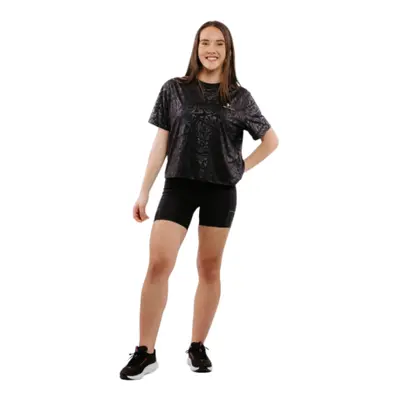 Rövid ujjú női edzőing UNDER ARMOUR Rush Energy Emboss Crop SS-BLK