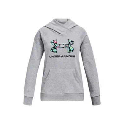 Lány kapucnis pulóver UNDER ARMOUR Rival Logo Hoodie-GRY 035