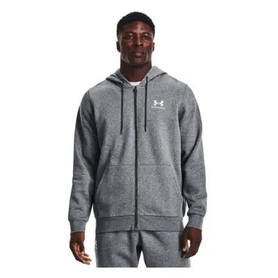 Férfi edzőpulóver cipzárral UNDER ARMOUR UA Essential Fleece FZ Hood-GRY-1373881-012