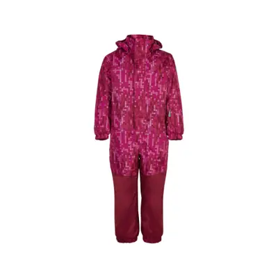 Lány téli overál COLOR KIDS Coverall AOP, AF 10.000-Beet Red