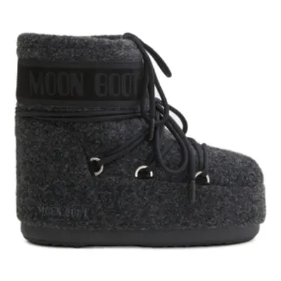 Téli bokacsizma MOON BOOT RESORT COL. MB ICON LOW FELT-N003 BLACK MELANGE