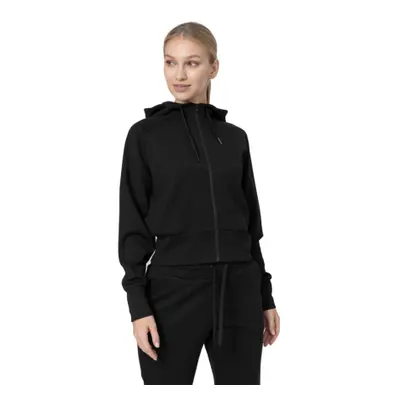 Női pulóver cipzárral 4F WOMENS SWEATSHIRT BLD027-20S-DEEP BLACK