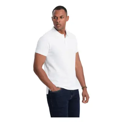 Férfi póló rövid ujjal, V-kivágással OMBRE T-shirt OM-POBS-0100 V-4 white