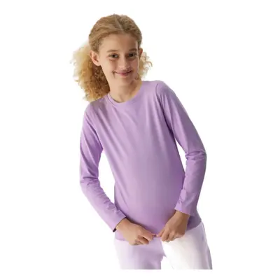 Hosszú ujjú lány póló 4F JUNIOR LONGSLEEVE-JAW23TLONF141-52S-LIGHT VIOLET