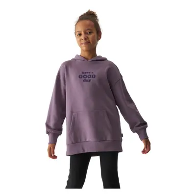 Lány kapucnis pulóver 4F JUNIOR SWEATSHIRT-JWAW24TSWSF1218-51S-VIOLET