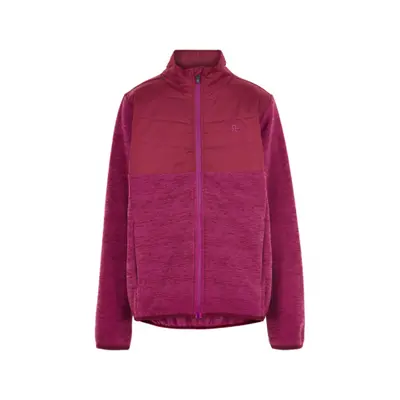 Cipzáros, gyapjú lány pulóver COLOR KIDS Fleece jacket w Solid Effect -Beet Red