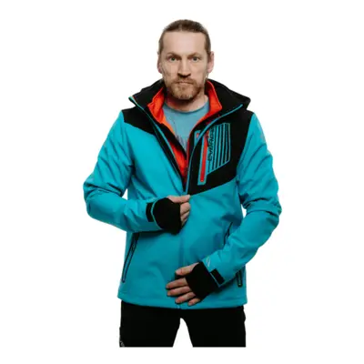 Pánska turistická softshellová bunda EVERETT SoftX jacket M blue