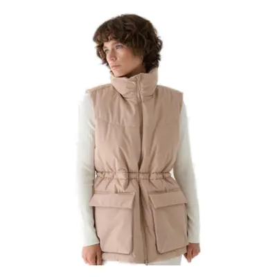 Női mellény 4F VEST JACKET-WAW24TVJAF135-83S-BEIGE