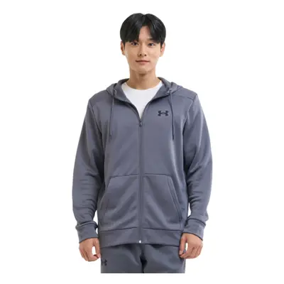 Hőszigetelt férfi edzőpulóver cipzárral UNDER ARMOUR UA Armour Fleece FZ Hoodie-GRY