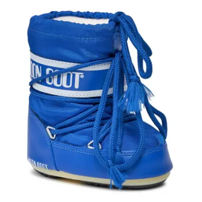 Gyermek téli bokacsizma MOON BOOT ICON MINI NYLON, 075 electric blue