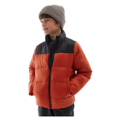 Fiú kabát 4F JUNIOR DOWN JACKET-JWAW24TDJAM461-61S-DARK RED