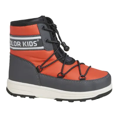 Gyermek magas téli csizma COLOR KIDS Boots W. String orange