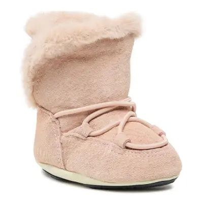 Gyermek téli bokacsizma MOON BOOT CRIB SUEDE, 003 pale pink