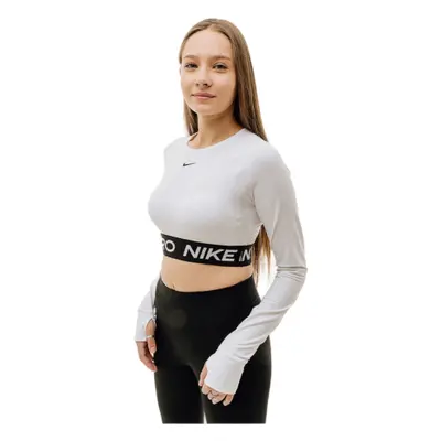 Hosszú ujjú női edzőing NIKE PRO DF 365 CROP LS-100 WHITE BLACK