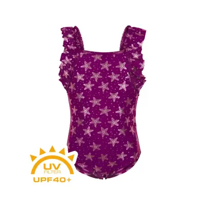 Lányok fürdőruha COLOR KIDS Swimsuit w. frills-festival fuchsia