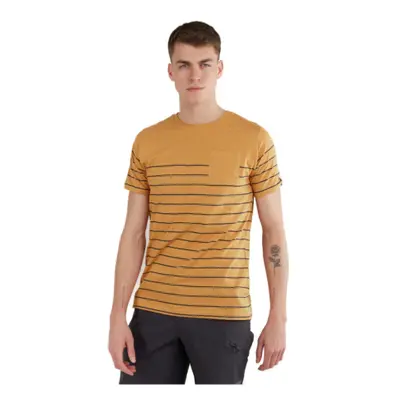 Rövid ujjú férfi póló FUNDANGO Jaggy Pocket T-shirt-614-cinnamon