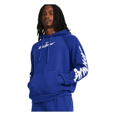 Hőszigetelt kapucnis férfi pulóver UNDER ARMOUR UA Rival Fleece Graphic HD-BLU