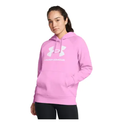 Hőszigetelt, kapucnis női pulóver UNDER ARMOUR UA Rival Fleece Big Logo Hdy-PNK