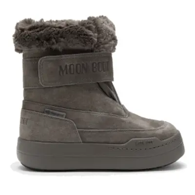 Junior magas téli csizma MOON BOOT MB JR PARK STRAP BOOT SUEDE-H005 ANTHRACITE