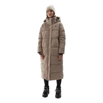 Női kabát 4F DOWN JACKET-AW23TDJAF237-82S-LIGHT BROWN