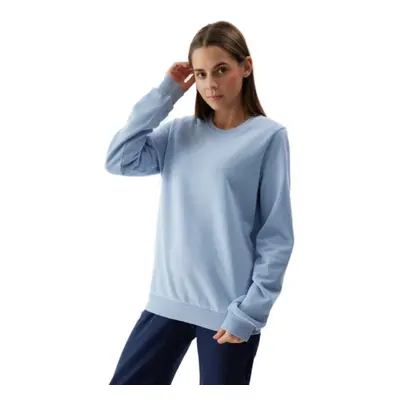 Női kapucnis pulóver 4F SWEATSHIRT-4FWSS24TSWSF0954-34S-LIGHT BLUE