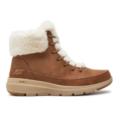 Női téli bokacsizma SKECHERS Glacial Ultra chestnut