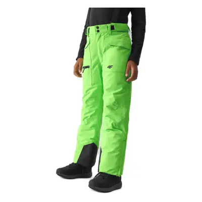 Chlapčenské lyžiarske nohavice 4F JUNIOR TROUSERS FNK-JAW23TFTRM360-41N-GREEN NEON