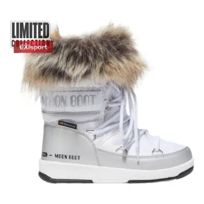 Gyermek téli bokacsizma MOON BOOT Monaco Low WP Girl white silver