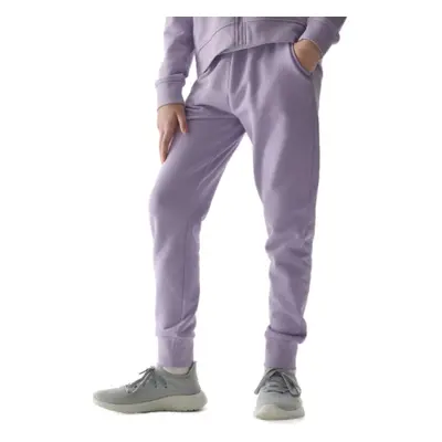 Lányok melegítőnadrágja 4F JUNIOR TROUSERS-4FJWSS24TTROF587-52S-LIGHT VIOLET