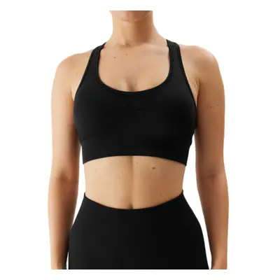 Női edző sportmelltartó 4F SPORT BRA-4FWSS24USBAF116-20S-DEEP BLACK