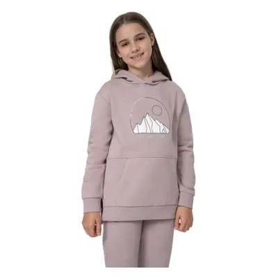 Leány túra pulóver kapucnival 4F JUNIOR SWEATSHIRT F277-52S-LIGHT VIOLET