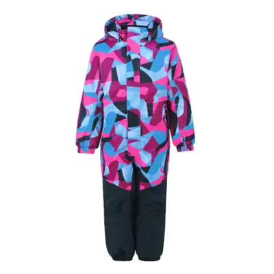 Dievčenský zimný overal COLOR KIDS Coverall AOP, AF 10.000, festival fuchsia